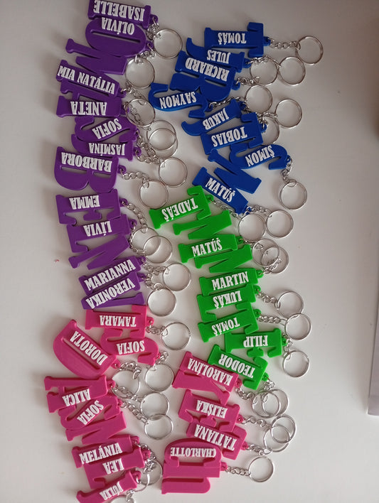 Kľúčenky s vlastným menom - iniciálka